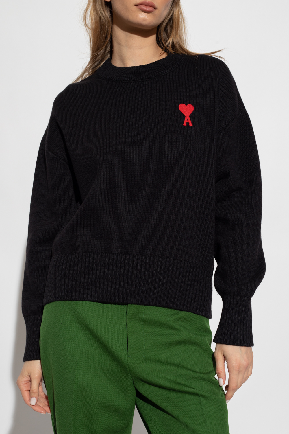 Black Sweater with logo Ami Alexandre Mattiussi - Vitkac Canada